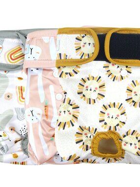 Washable Female Dog Diapers (3 Pack) - Doggie Reusable M